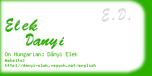 elek danyi business card